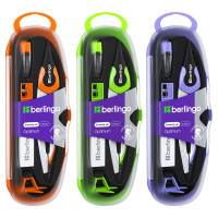 Готовальня Berlingo "Optimum", 5 предметов, циркуль 135мм, пластиковый футляр, 231676