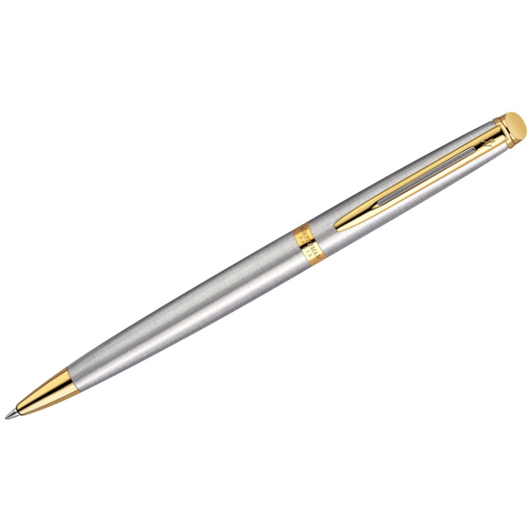 Ручка шариковая Waterman "Hemisphere Stainless Steel GT" синяя, 1,0мм, подарочная упаковка, 180948