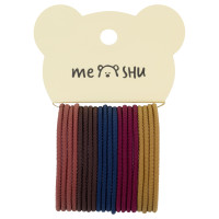 Резинки для волос MESHU,  темные ассорти, 20шт., европодвес, 4 штук, 369199