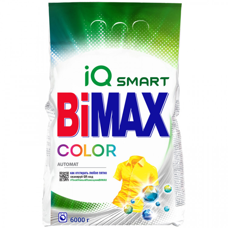 Порошок для машинной стирки BiMax "Color", 6кг, 284952 Порошок для машинной стирки BiMax "Color", 6кг, 284952