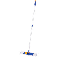 Швабра OfficeClean Professional, телеск. ручка, пласт. держ. 40см, насадка МОП микрофибра/абразив(карман), 266755