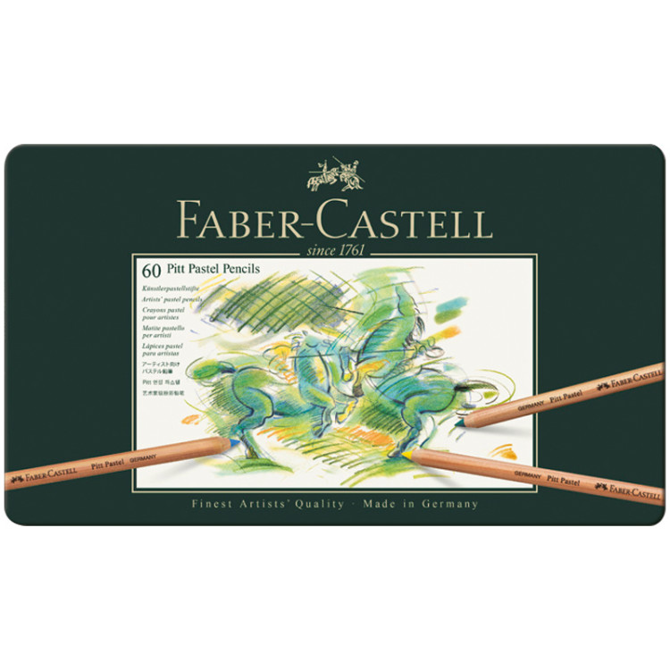 Пастельные карандаши Faber-Castell "Pitt Pastel", 60цв., метал. коробка, 285964