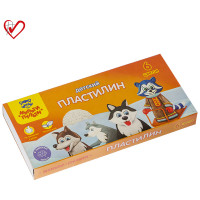 Пластилин Мульти-Пульти "Енот на Аляске", 06 цветов, 90г, со стеком, картон, 236486 Пластилин Мульти-Пульти "Енот на Аляске", 06 цветов, 90г, со стеком, картон, 236486