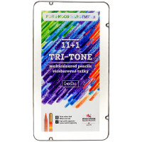 Карандаши многоцветные Koh-I-Noor "TRI-TONE 3442", 12шт., металл.коробка, 324504 Карандаши многоцветные Koh-I-Noor "TRI-TONE 3442", 12шт., металл.коробка, 324504