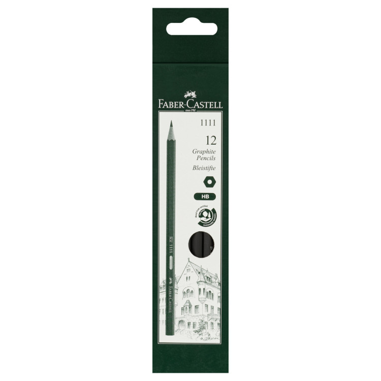 Карандаш ч/г Faber-Castell "1111" HB, заточен., 24 штук, 286147 Карандаш ч/г Faber-Castell "1111" HB, заточен., 24 штук, 286147