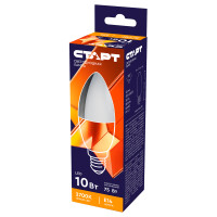 Лампа светодиодная Старт LED, серия "WS" 10W30, тип С "свеча", E14, 2700К, теплый свет, 25000ч, 385694 Лампа светодиодная Старт LED, серия "WS" 10W30, тип С "свеча", E14, 2700К, теплый свет, 25000ч, 385694