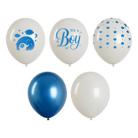 Воздушные шары, 10шт., М12/30см, MESHU "It's boy", пастель, ассорти, 374080