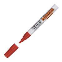 Маркер-краска MunHwa "Industrial" красный, 2-4мм, нитро-основа для промышленного применения, европодвес OPP, 343883
