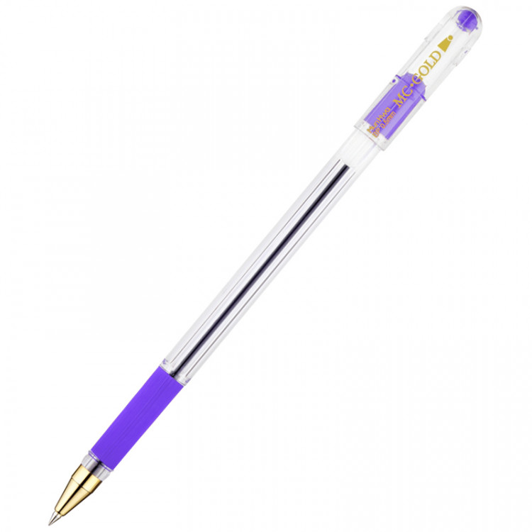 Ручка шариковая MunHwa "MC Gold" фиолетовая, 0,5мм, грип, штрих-код, 235080