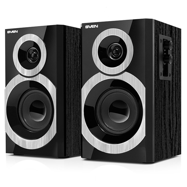 Колонки Sven SPS-619, 2*10W, деревянный корпус, черный, 353135
