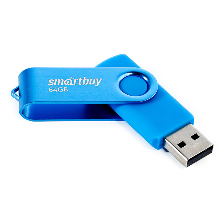 Память Smart Buy "Twist" 64GB, USB 2.0 Flash Drive, синий, 365501 Память Smart Buy "Twist" 64GB, USB 2.0 Flash Drive, синий, 365501