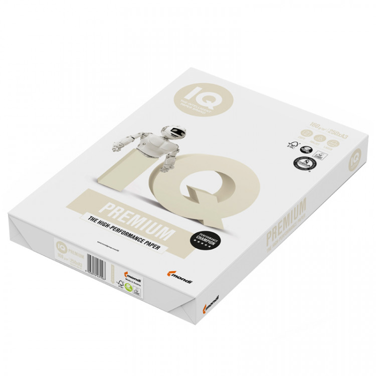 Бумага IQ "Premium" А3, 160г/м2, 250л., 172%, 284752