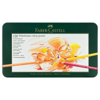 Карандаши цветные художественные Faber-Castell "Polychromos", 120цв., заточен., метал. коробка, 285920