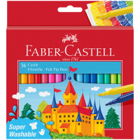 Фломастеры Faber-Castell "Замок", 36цв., смываемые, картон, европодвес, 315949