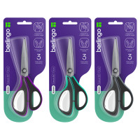 Ножницы Berlingo "Easycut 350", 15см, ассорти, эргономичные ручки, мягкие вставки, европодвес, 326334