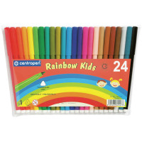 Фломастеры Centropen "Rainbow Kids", 24цв., трехгранные, смываемые, ПВХ, 216150