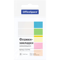 Флажки-закладки OfficeSpace, 12*45мм, 20л.*4 неоновых цвета, европодвес, 362446 Флажки-закладки OfficeSpace, 12*45мм, 20л.*4 неоновых цвета, европодвес, 362446