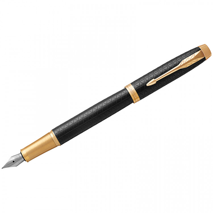 Ручка перьевая Parker "IM Premium Black/Gold GT" синяя, 0,8мм, подарочная упаковка, 246604