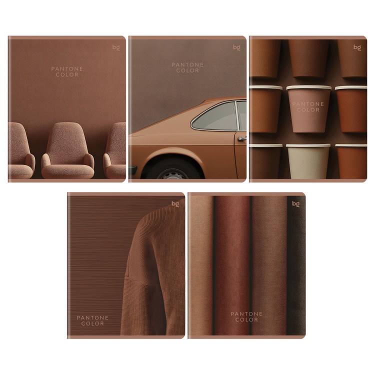 Тетрадь 48л., А5, клетка BG "Pantone color", матовая ламинация, 15 штук, 382154 Тетрадь 48л., А5, клетка BG "Pantone color", матовая ламинация, 15 штук, 382154