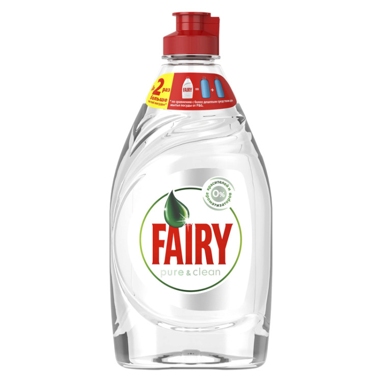 Средство для мытья посуды Fairy "Pure&Clean", 450мл (ПОД ЗАКАЗ), 280245