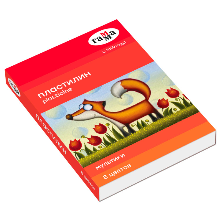 Пластилин Гамма "Мультики", 08 цветов, 160г, со стеком, картон. упаковка, 262532 Пластилин Гамма "Мультики", 08 цветов, 160г, со стеком, картон. упаковка, 262532