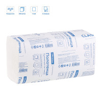 Полотенца бумажные лист. OfficeClean Professional(V-сл) (H3), 1-слойные, 250л/пач., 23*23см, белые, 20 штук, 374467