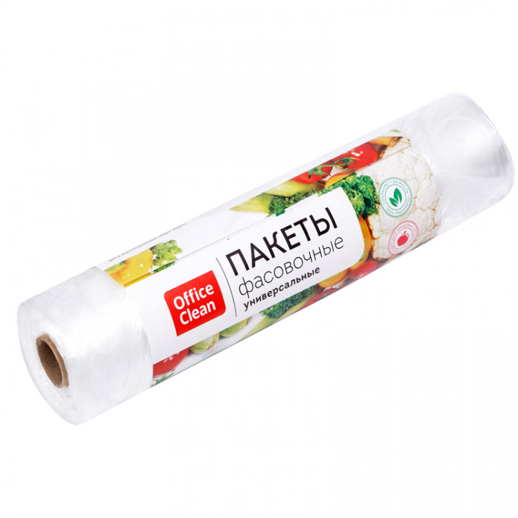 Пакеты фасовочные OfficeClean, ПНД, 30*40см, 8мкм, рулон на втулке, 500шт., 317617