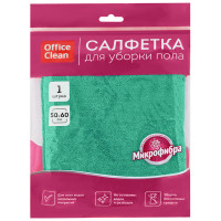 Тряпка для мытья пола OfficeClean "Премиум", зеленая, микрофибра, 50*60см, индивид. упаковка, 320865