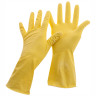 Перчатки резиновые хозяйственные OfficeClean Стандарт, прочные, разм. L, желтые, пакет с европодвесом, 257666