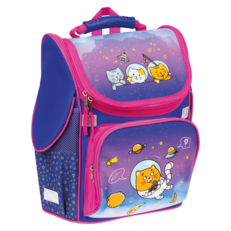 Ранец ArtSpace Junior "CosmoCat" 37*28*21см, 1 отделение, 3 кармана, анатомическая спинка, 347922