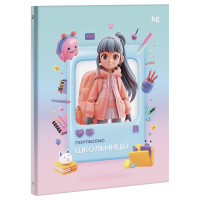 Папка-портфолио 7БЦ А4 BG, на 4 кольцах для школьницы, 20 файлов, 10 вкладышей, 368049 Папка-портфолио 7БЦ А4 BG, на 4 кольцах для школьницы, 20 файлов, 10 вкладышей, 368049