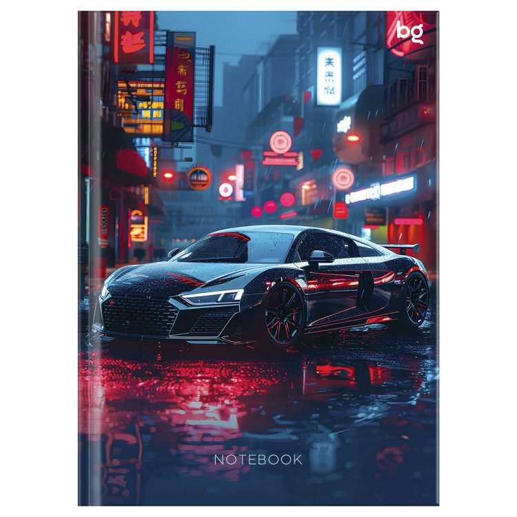 Бизнес-блокнот А6, 64л., ЛАЙТ BG "Sportcar", матовая ламинация, выборочный лак, 376902