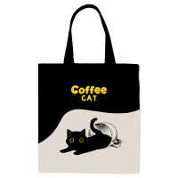 Сумка-шоппер MESHU "Coffee Cat", 33*40см, канвас, с карманом, 367763 Сумка-шоппер MESHU "Coffee Cat", 33*40см, канвас, с карманом, 367763