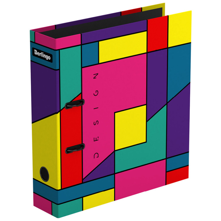 Папка-регистратор Berlingo "Color Block", 80мм, ламинированная, с рисунком, 340731