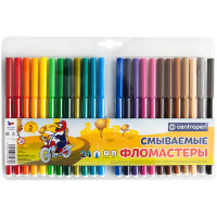 Фломастеры Centropen "Washable", 24цв., смываемые, блистер, 078113