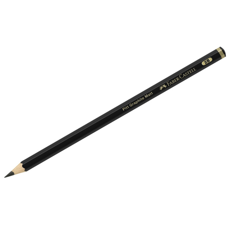 Карандаш ч/г матовый Faber-Castell "Pitt Graphite Matt" 2В, заточен, 331995