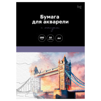 Папка для акварели, с эскизом, 10л., А4 BG "Города", 180г/м2, 368975 Папка для акварели, с эскизом, 10л., А4 BG "Города", 180г/м2, 368975