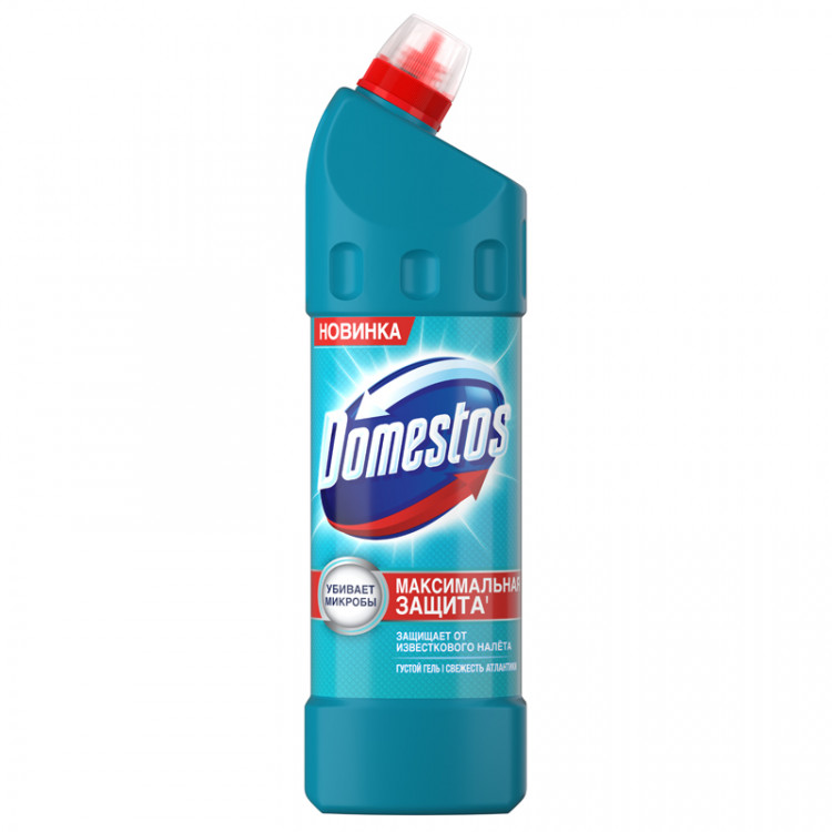 Чистящее средство универсальное Domestos "Свежесть Атлантики", гель, 1л, 144227 Чистящее средство универсальное Domestos "Свежесть Атлантики", гель, 1л, 144227