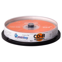 Диск CD-R 700Mb Smart buy 52x Cake Box (10шт), 386324 Диск CD-R 700Mb Smart buy 52x Cake Box (10шт), 386324
