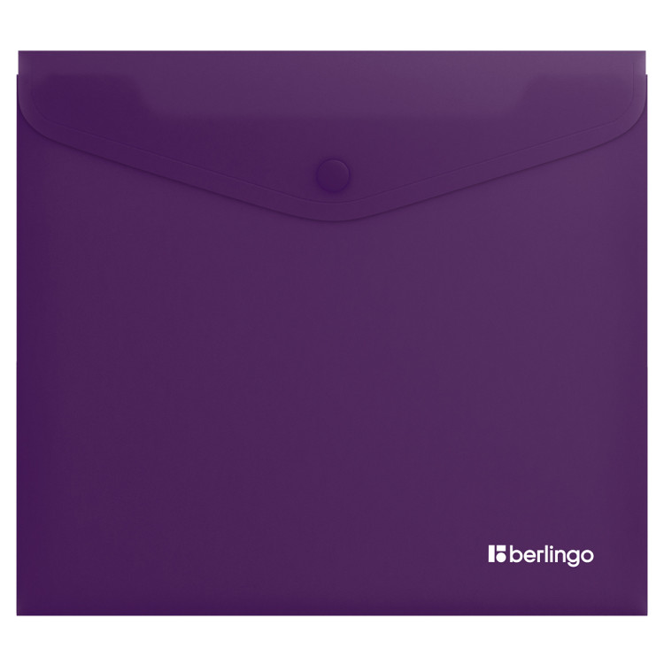 Папка-конверт на кнопке Berlingo "Soft Touch", А5+, 200мкм, софт-тач, фиолетовая, 12 штук, 369429 Папка-конверт на кнопке Berlingo "Soft Touch", А5+, 200мкм, софт-тач, фиолетовая, 12 штук, 369429
