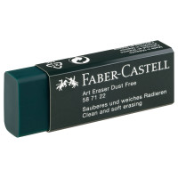 Ластик Faber-Castell "Dust-Free", прямоугольный, картонный футляр, 45*22*13мм, темно-зеленый, 375091