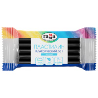Пластилин Гамма "Классический", черный, 50г, 20 штук, 274085 Пластилин Гамма "Классический", черный, 50г, 20 штук, 274085