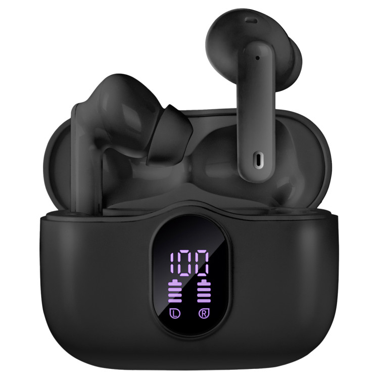 Наушники с микрофоном беспроводные Sven E-315B, TWS Bluetooth, разъем Type-C, черный, 384336