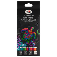 Карандаши цветные Гамма "Классические", 24цв., черное дерево,заточен., картон. упак., европодвес, 389253 Карандаши цветные Гамма "Классические", 24цв., черное дерево,заточен., картон. упак., европодвес, 389253