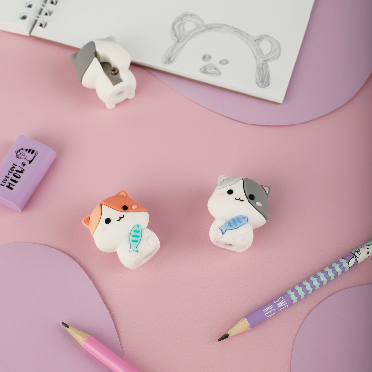 Точилка MESHU, "Kitten", 1 отверстие, ассорти, 360124 Точилка MESHU, "Kitten", 1 отверстие, ассорти, 360124