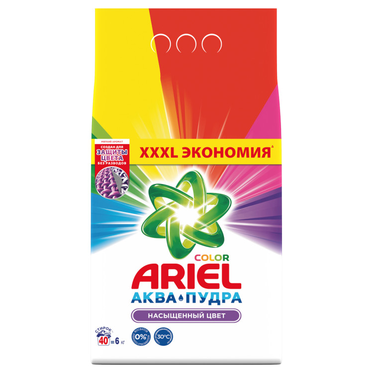 Порошок для машинной стирки Ariel "Color", 6кг, 277064 Порошок для машинной стирки Ariel "Color", 6кг, 277064