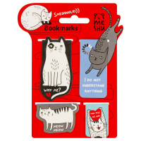 Закладки магнитные для книг, 4шт., MESHU "Funny cat", ламинация, 365934 Закладки магнитные для книг, 4шт., MESHU "Funny cat", ламинация, 365934