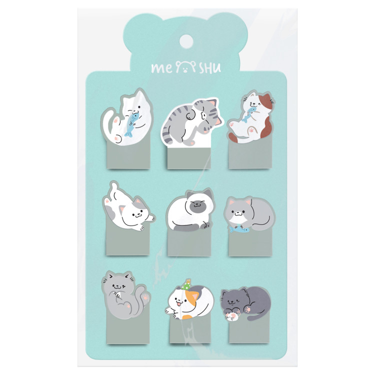 Флажки-закладки MESHU "Sweety kitty" пластиковые фигурные, 20л*12 дизайнов, европодвес, 371417 Флажки-закладки MESHU "Sweety kitty" пластиковые фигурные, 20л*12 дизайнов, европодвес, 371417