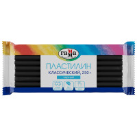 Пластилин Гамма "Классический", черный, 250г, 274073