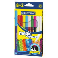 Фломастеры меняющие цвет Centropen "Magic", 08цв.+2, 10шт., картон, европодвес, 028877 Фломастеры меняющие цвет Centropen "Magic", 08цв.+2, 10шт., картон, европодвес, 028877